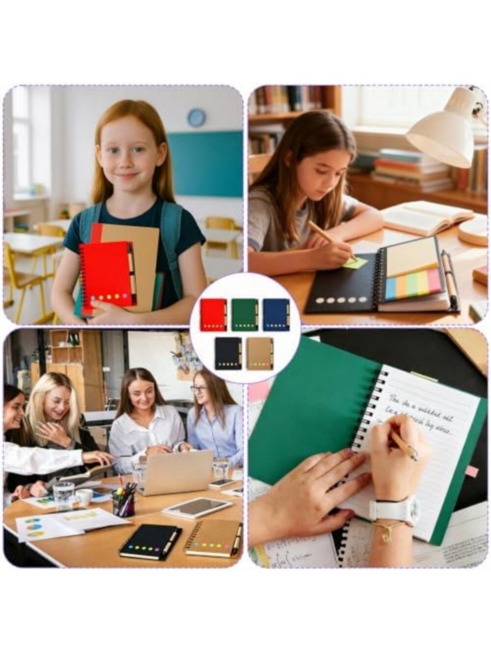 30 Set Pocket Notebooks with Pens & Sticky Notes - Mini Bulk Notepads for School - Picture 6 of 7